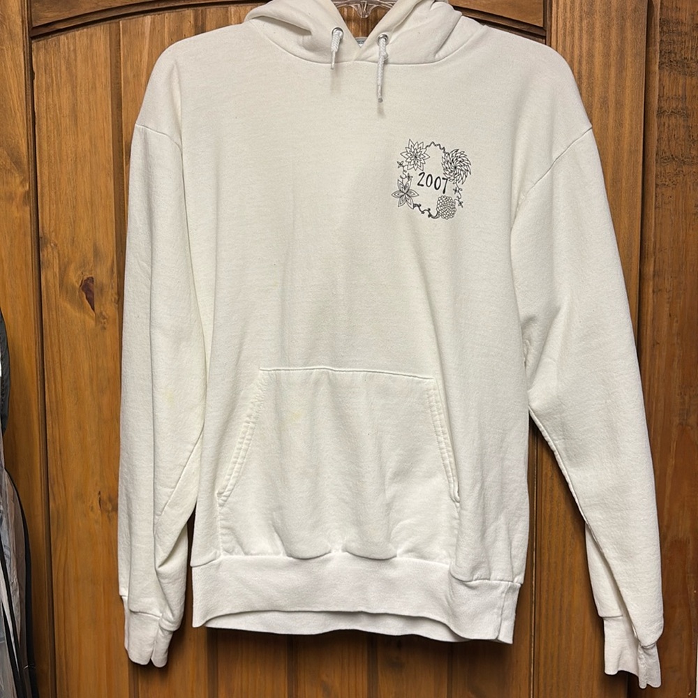 Jimmy Buffett Lyrics White Hoodie “2007” Adult Size Small